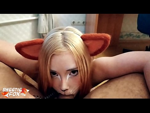 ❤️ Kitsune menelan batang dan air mani di dalam mulutnya ❤ Video persetan  pada kami ﹏